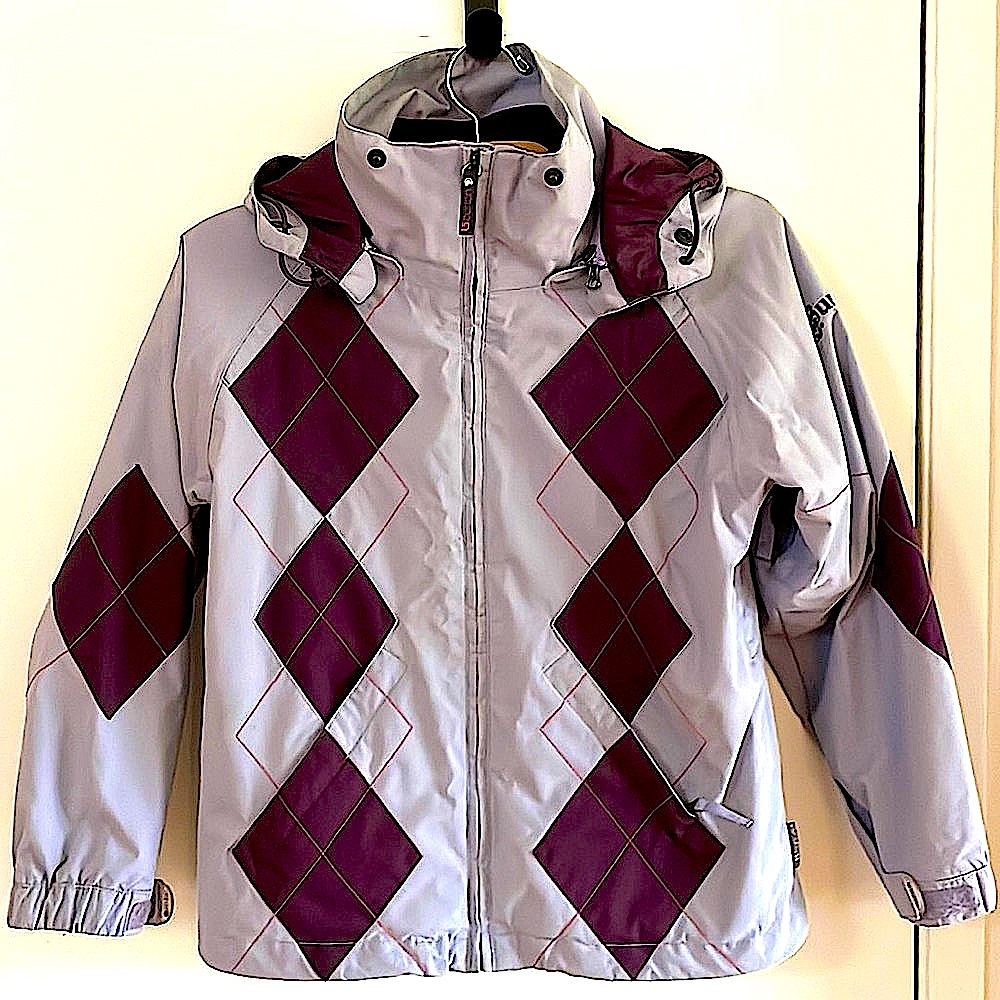 Burton purple snow jacket with removable liner